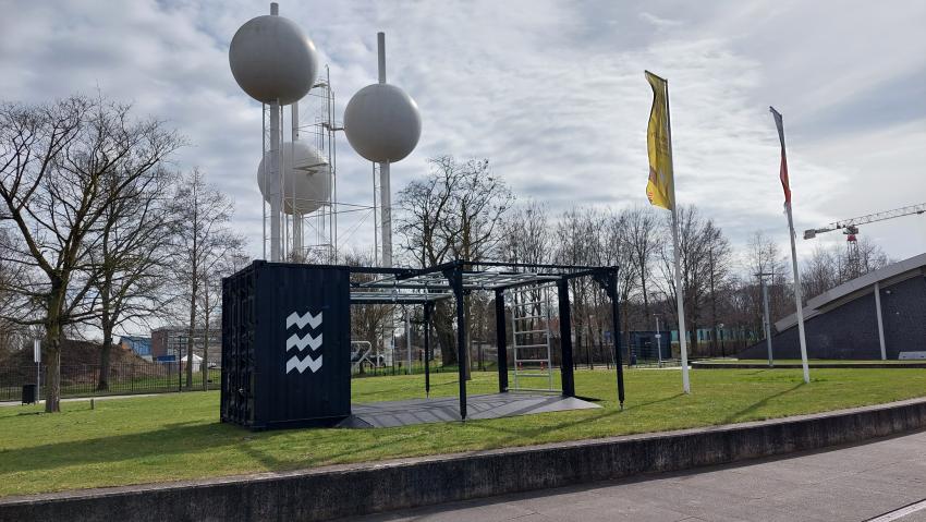SportContrainer die bij de Tongelreep staat