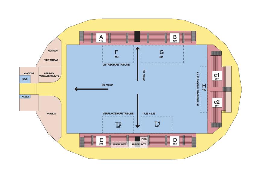 Plattegrond Indoor-Sportcentrum Eindhoven
