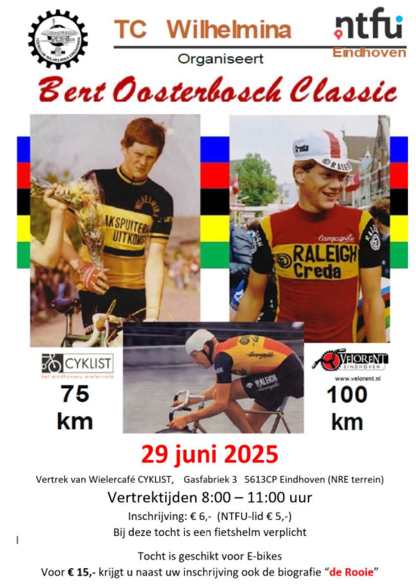 flyer met informatie over de bert oosterbosch classic race 2025