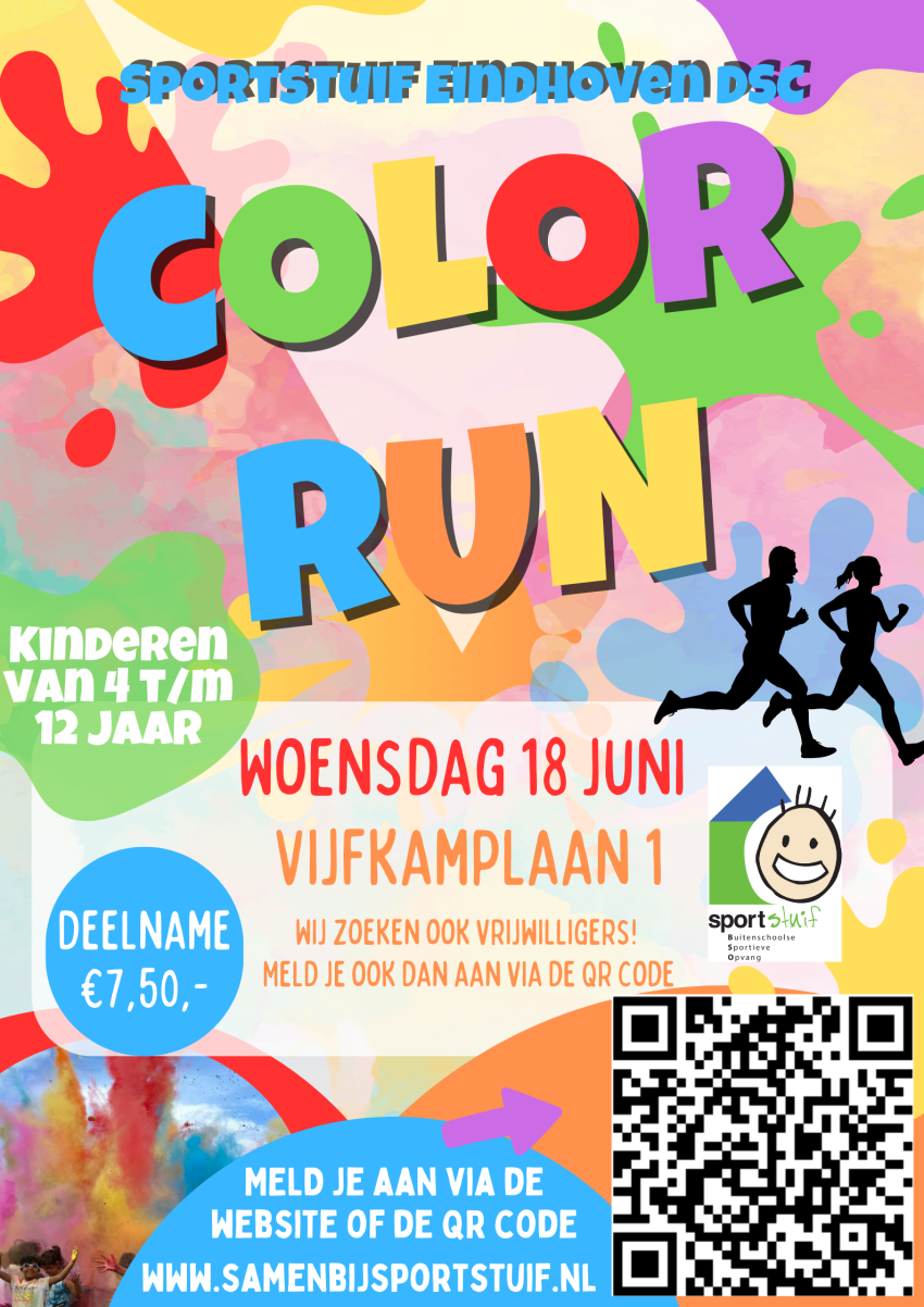 flyer Color run sportinstuif 2025