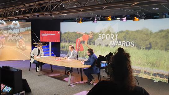 Achter de schermen bij de opnames van de Eindhoven SportAwards, klik voor een vergroting