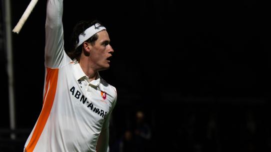 heren hockeyspelers van OranjeRood Eindhoven, klik voor een vergroting