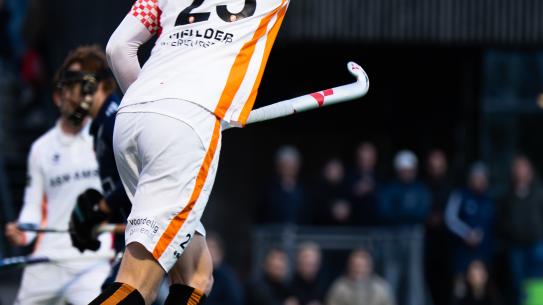heren hockeyspelers van OranjeRood Eindhoven, klik voor een vergroting