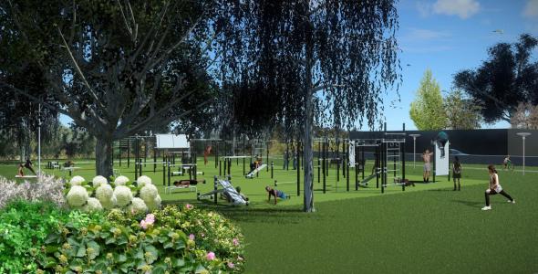 Impressie sporttoestellen Urban Sportpark