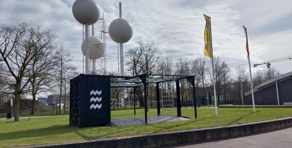 SportContrainer die bij de Tongelreep staat