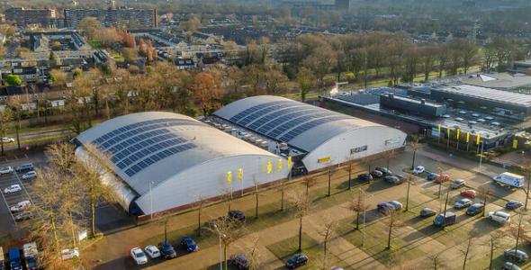 Luchtfoto parkeerplaats Vijfkamplaan