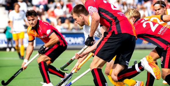 heren hockeyspelers van OranjeRood Eindhoven