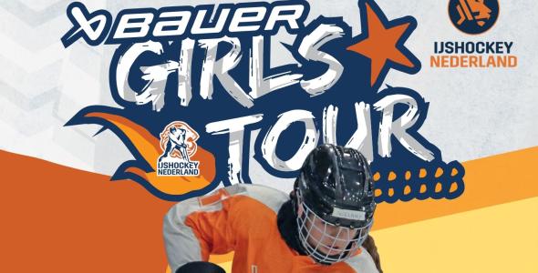 Bauer girls tour 2026 organiseerd gratis ijshockeyclinic voor meiden